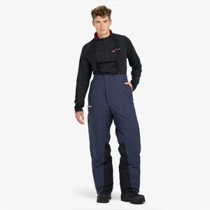 NWT Ski-Doo Mens Vasa Highpants Snowmobile Bibs ExoFloat System Navy Pants sz L